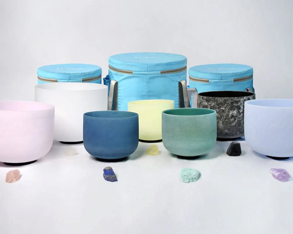 Crystal Singing Bowl Set - New Solfeggio Frequency Miracle Healing - Multi Crystal Imbued Alchemy Bowl Set