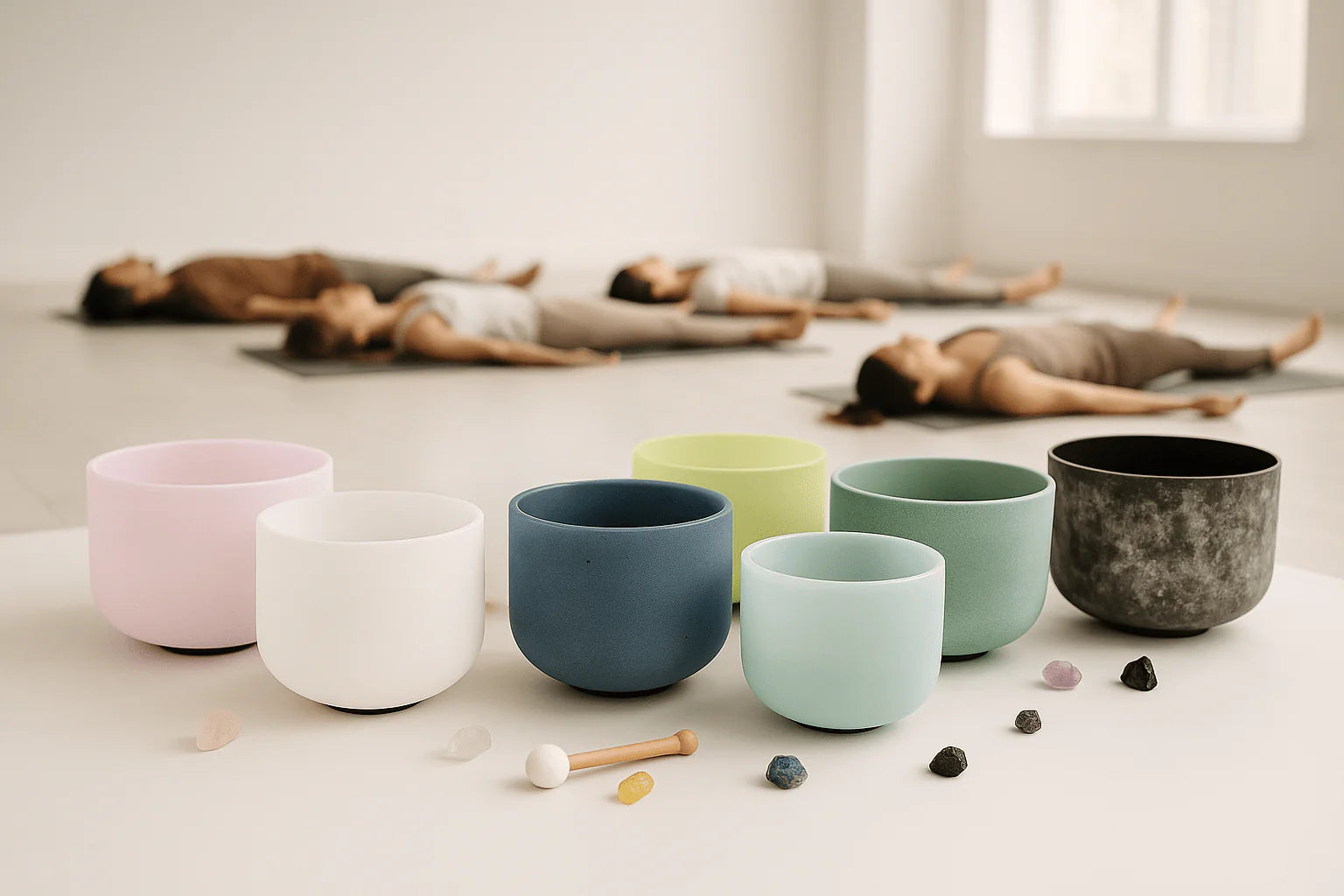 Crystal Singing Bowl Set - New Solfeggio Frequency Miracle Healing - Multi Crystal Imbued Alchemy Bowl Set