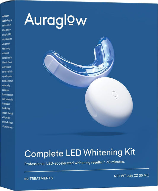 Teeth Whitening Kit, LED Accelerator Light, 35% Carbamide Peroxide Teeth Whitening Gel, 20+ Whitening Treatments, Whitens up to 10 Shades in 7 Days
