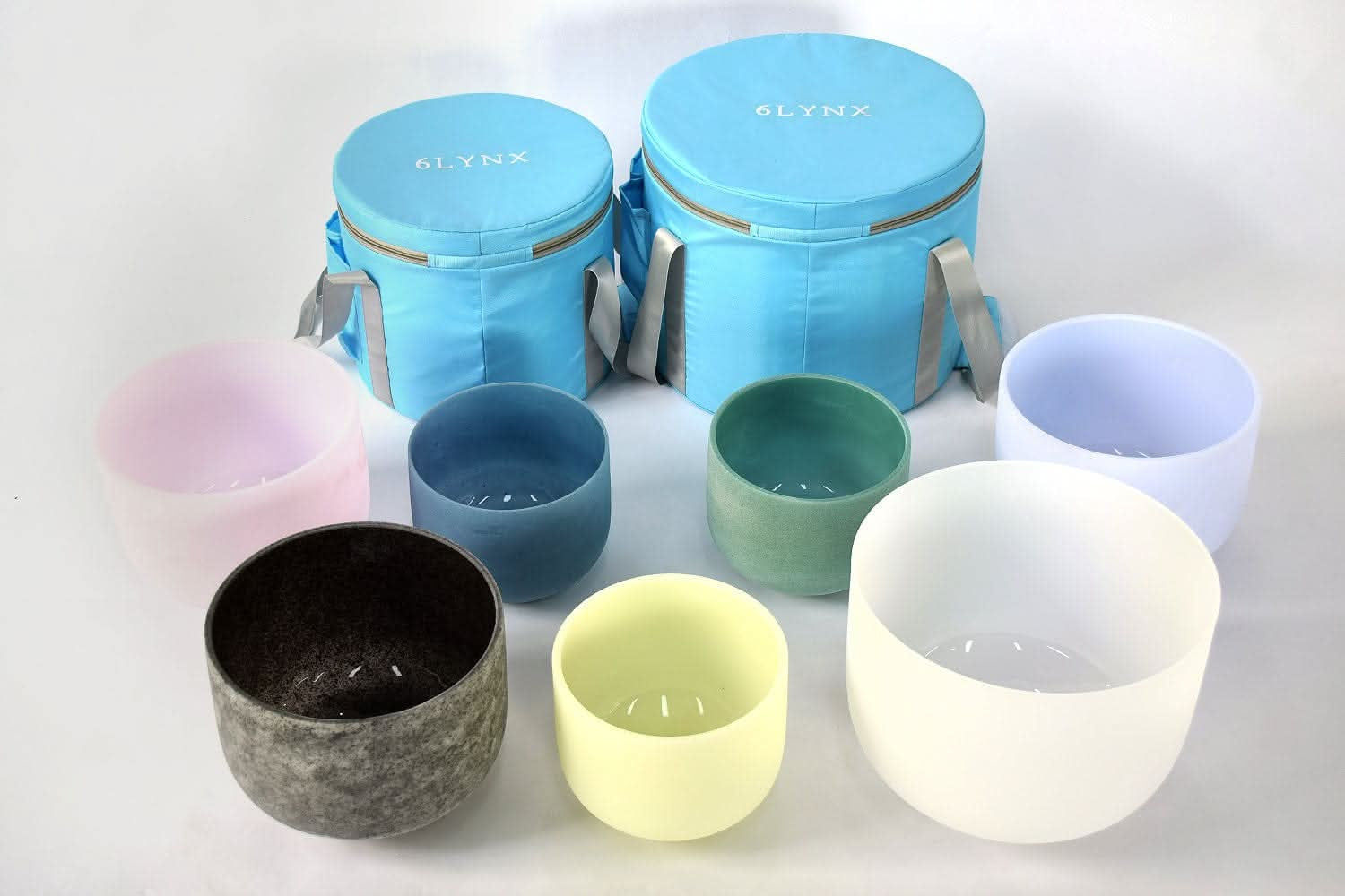 Crystal Singing Bowl Set - New Solfeggio Frequency Miracle Healing - Multi Crystal Imbued Alchemy Bowl Set