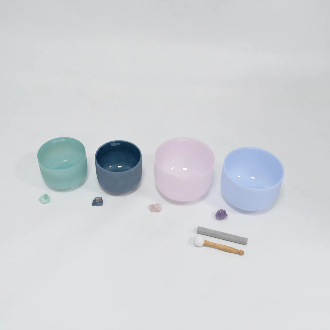 Crystal Singing Bowl Set - New Solfeggio Frequency Miracle Healing - Multi Crystal Imbued Alchemy Bowl Set